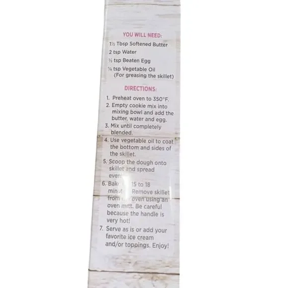 THOUGHTFULLY GIFTS SKILLET COOKIE MIX SET MINI REUSABLE PAN DESSERT KIT - Picture 6 of 7